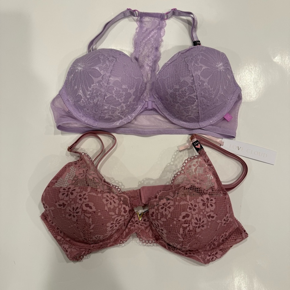 Victoria's Secret 2 Bras 34 b push up and love cloud New